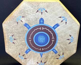 Lot # : 590 - Vintage Mexican tribal drum
