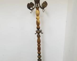 Lot # : 33 - Brass and onyx coat and hat tree stand
