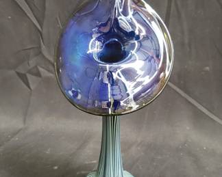 Lot # : 252 - Signed hand blown glass bud vase
