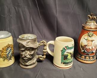 Lot # : 341 - Group of beer steins
