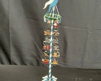 Lot # : 435 - Pewter hand painted maypole by Wilhelm Schweizer
