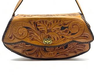 Lot # : 517a - Vintage Mexican tooled leather purse
