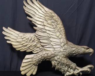 Lot # : 32 - Brass eagle wall plaque
