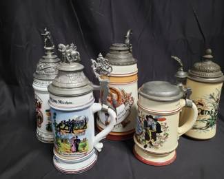 Lot # : 340 - Group of beer steins

