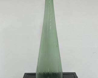 Lot # : 509a - Large Mid century Empoli green glass vase, 19" h.
