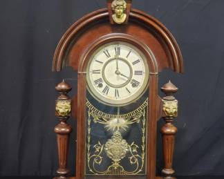 Lot # : 84 - Antique Ansonia King shelf clock, with keys
