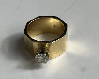 Lot # : 485 - .85 carat 14k gold ring
