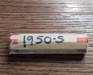 Lot # : 520a - Roll of 1950-S Lincoln Wheat Cent coins

