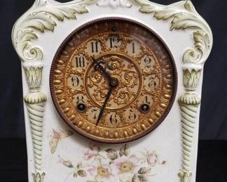 Lot # : 53 - Vintage Ansonia porcelain clock
