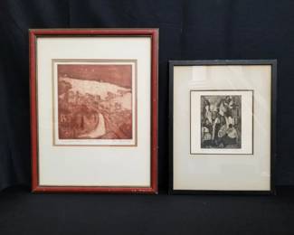 Lot # : 100 - Pair of framed engravings

