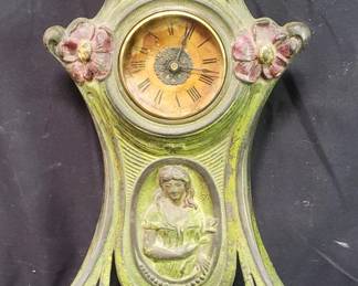 Lot # : 73 - Antique cast iron clock, The Western Clock
