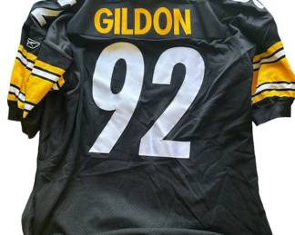 Lot # : 630 - Jason Gildon Steelers jersey
