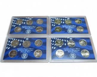 Lot # : 514a - Four US Mint Proof Coin sets. In case.
