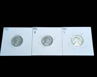 Lot # : 504a - Complete 1943 WWII Lincoln Steel Wheat cent coin
