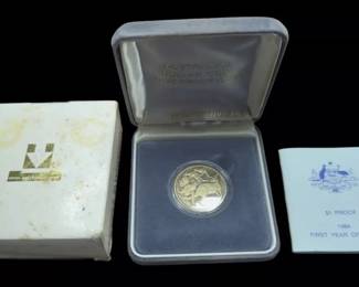 Lot # : 662a - 1984 One Australian Dollar Proof Coin w/Box 
