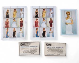 Lot # : 696a - Princess Diana stamp sheet collection with COA.
