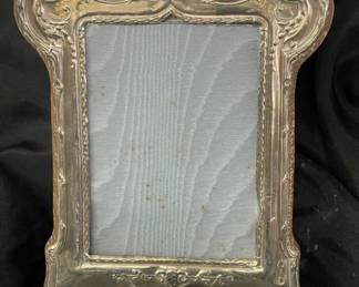Lot # : 626 - Antique Sterling and wood picture frame
