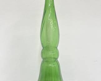 Lot # : 501a - Large mid-century Empoli green glass vase, 20" h.
