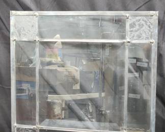 Lot # : 573 - Antique lead glass beveled window panel
