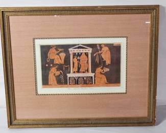 Lot # : 532 - Ancient Greek style hand-colored engraving
