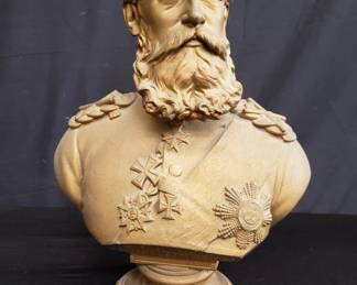 Lot # : 78 - Vintage Fredrick lll Deutscher Kaiser spelter bust
