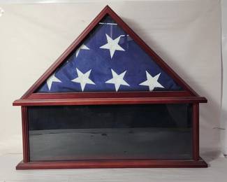 Lot # : 521 - Vintage military display 5ft x 9ft American Flag
