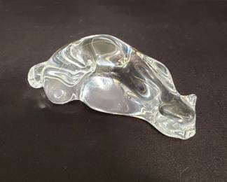 Lot # : 262 - Steuben art glass cat paperweight
