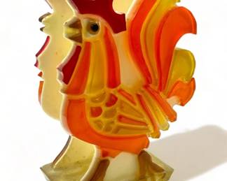 Lot # : 617a - Mid century 1969 Wondermold lucite rooster
