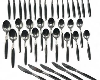 Lot # : 603a - Mid Century 37pc Mar-Crest Starburst flatware set

