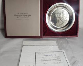 Lot # : 432 - Sterling silver Franklin mint Christmas plate
