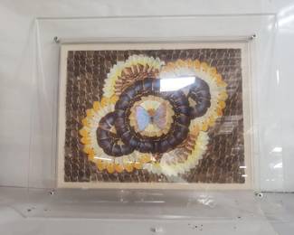 Lot # : 692 - Framed butterfly art
