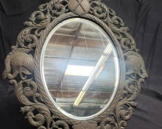 Lot # : 16 - Vintage iron easel-style mirror
