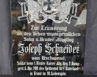 Lot # : 106 - German WWI gravestone
