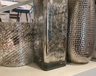Mercury glass vases 