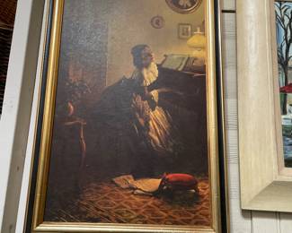 Vintage poster framed 