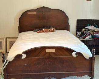 Vintage Walnut Bed