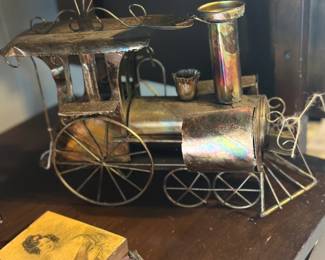 Copper Train Engine Music Box