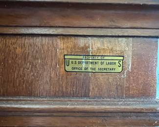 Glass Front Book Cases ( with label “U.S. Department of Labor - Office of the Secretary),