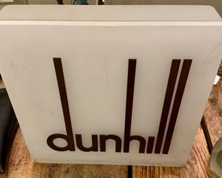 Dunhill Store Sign.  Our Homeowner was huge collector of Dunhill from Pipes, Clothing, Ash Trays, Art, Sun Glasses and more..
