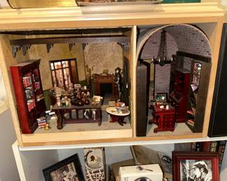 Sherlock Holmes Memorabilia.  Our Homeowner built this miniature of Sherlock Holme Residence.