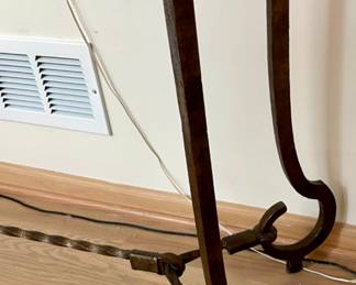 Buy it Now.  Was $550.00 Now $275.00  Glass and Wrought Iron Sofa Table that matches to Coffee Table.