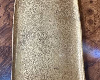 Rare set of Tiffany Studios Bronze Zodiac Letter Opener and Brass Pen Tray.  