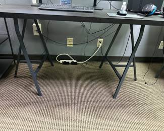 Black metal workstations / tables
59” L x 29 x 13” W x 29” H