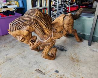 Hand carved horse sculpture
$200