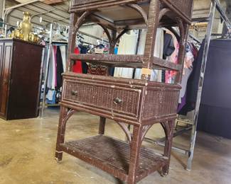 Vintage wicker nightstands.
$90 for both.