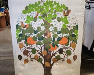 Large textile art.
Has Stains on bottom part but hardly visible.
$45