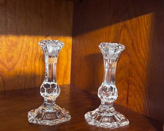 Crystal candle holders