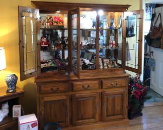 Oak China Closet