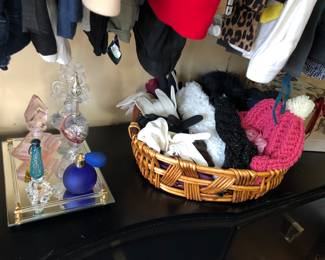 Ladies Hats, Gloves & Perfume Bottles