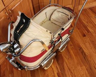 Vintage Harley Davidson Baby Stroller Carriage